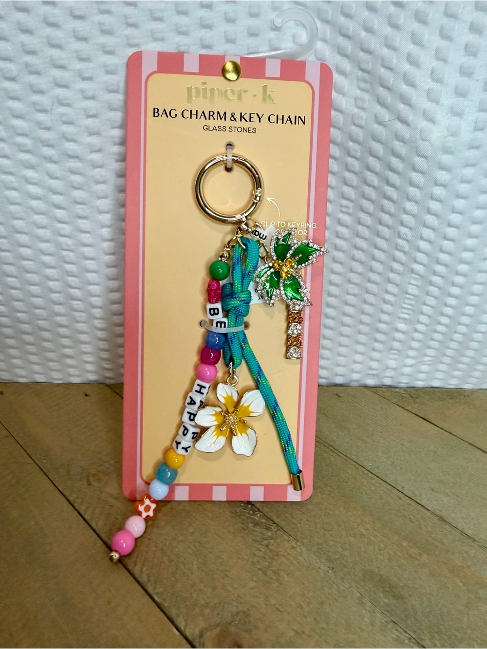 Piper•k Multicolor Beaded Bag Charm/Keychain